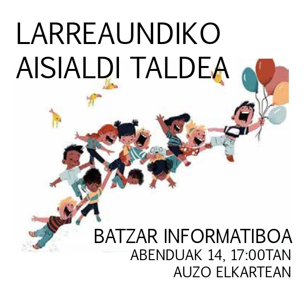 Aisialdi taldea. Batzar&nbsp;informatiboa