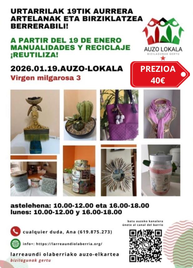 Birziklapen ikastaroa – Cursillo&nbsp;reciclaje